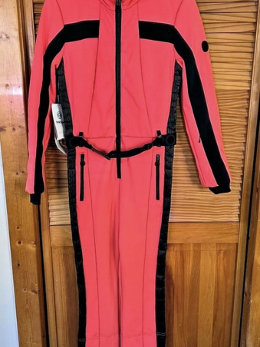 Sportalm Skiwear One-Piece Pink & Black Ski Suit